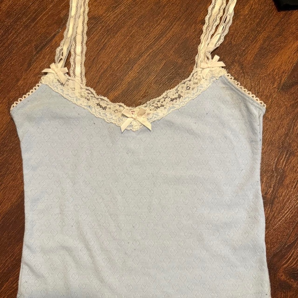 Edikted Cream and Gray Embellished Fitted Camisole
